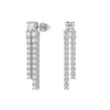 Dynamic Stud Earrings with Tremble Diamond Fringe Drops