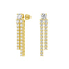 Dynamic Stud Earrings with Tremble Diamond Fringe Drops