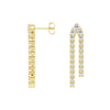 Parallel Diamond Chain Earrings with Architectural Drops