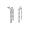Parallel Diamond Chain Earrings with Architectural Drops