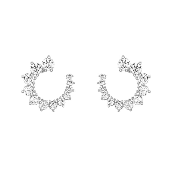 Asymmetrical Constellations Scattered Diamond Stud Earrings