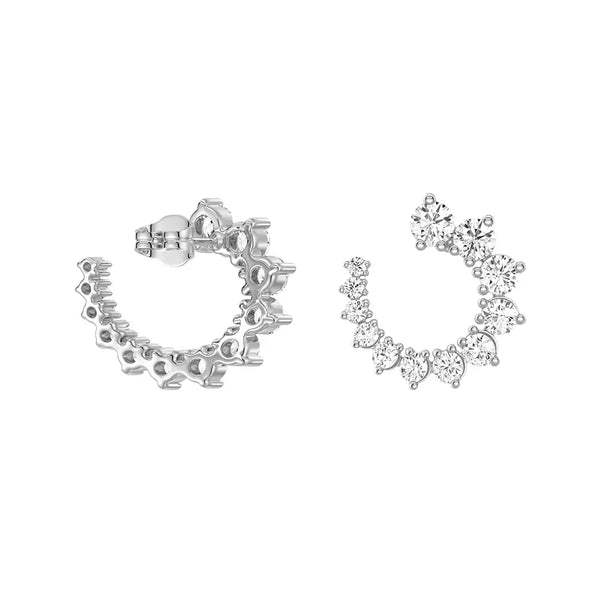 Asymmetrical Constellations Scattered Diamond Stud Earrings
