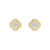 Radiating Sunburst Moissanite Stud Earrings