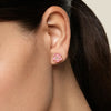 “Blossom of Compassion” Breast Cancer Awareness Stud Earrings