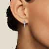Graduated Moissanite Huggie Hoop Earrings