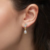 Teardrop Lab Grown White Sapphire Dangle Earrings
