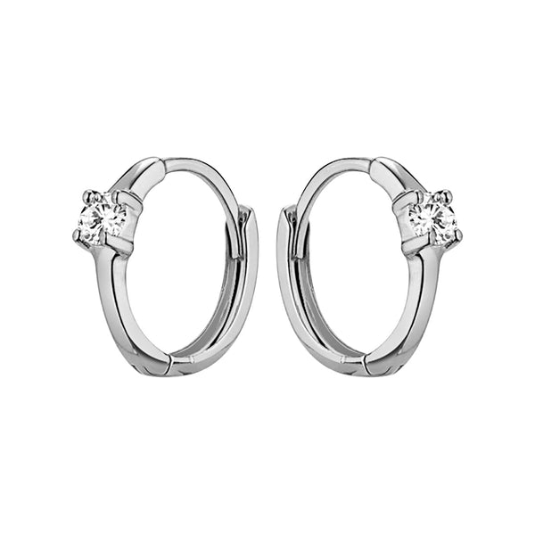 Moissanite Huggie Hoop Earrings