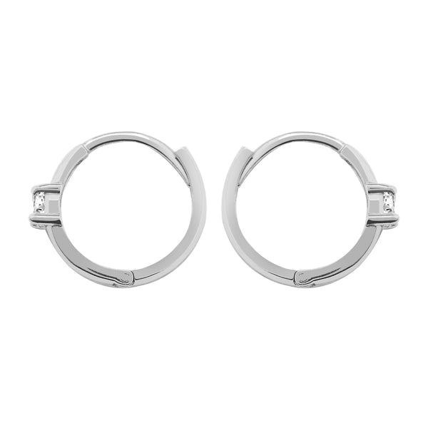 Moissanite Huggie Hoop Earrings