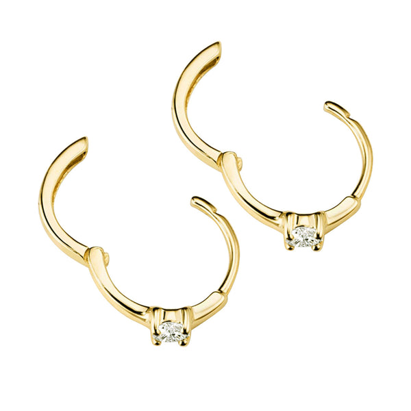 Moissanite Huggie Hoop Earrings