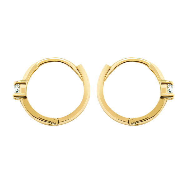 Moissanite Huggie Hoop Earrings