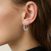 U-Shape Moissanite Paved Huggie Hoop Earrings