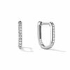 U-Shape Moissanite Paved Huggie Hoop Earrings