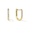 U-Shape Moissanite Paved Huggie Hoop Earrings