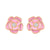 “Blossom of Compassion” Breast Cancer Awareness Stud Earrings
