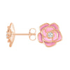 “Blossom of Compassion” Breast Cancer Awareness Stud Earrings
