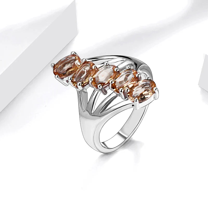 VVS 1 Lab Grown Oval Shaped Diaspore Ring | S925.