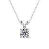 1 CT. Round Moissanite Solitaire V Bale Pendant