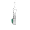 1 CT. Emerald Infinity Heart Pendant with Diamonds