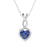 1 CT. Sapphire Infinity Heart Pendant with Diamonds