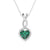1 CT. Emerald Infinity Heart Pendant with Diamonds