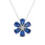 3.1 CT. Blue Sapphire Flower Cluster Pendant