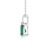 1.5 CT. Pear Shaped Emerald Solitaire Pendant