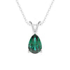 1.5 CT. Pear Shaped Emerald Solitaire Pendant