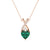 1.16 CT. Solitaire Heart Emerald and White Sapphire Pendant