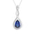 1.61 CT. Twisted Infinity Floating Blue Sapphire Drop Pendant