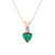 1.8 CT. Heart Emerald Solitaire Pendant with White Sapphire
