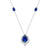 "ENDLESS BLUE" 5.41 Ctw. Pear Shaped Sapphire Necklace