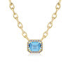 "Aqua Earth Conservation Champion" Aquamarine and Sapphire Necklace