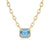 "Aqua Earth Conservation Champion" Aquamarine and Sapphire Necklace