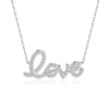 "Love" Moissanite Diamond Necklace Pendant