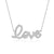 "Love" Moissanite Diamond Necklace Pendant