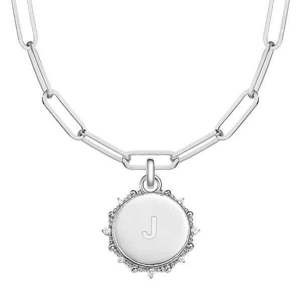Engravable Moissanite Sunlight Medallion Pendant Necklace