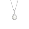 8mm Pavé Twist Freshwater Cultured Pearl Pendant