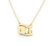 East West Emerald Cut Moissanite Solitaire Necklace