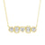 1 CT. Multi Shape Moissanite Bezel Five Stone Fashion Pendant Necklace