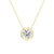 1 CT. Round Cut Moissanite Bezel Set Pendant Necklace