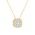 Cushion Cut Pavé Moissanite Halo Pendant Necklace
