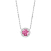 Eternal Halo Personalized Birthstone Necklace