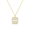Infinity Halo Lab Grown Diamond Rectangular Cluster Necklace