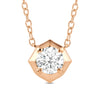 Hexagonal Lab Grown Diamond Solitaire Pendant Necklace