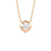 Hexagonal Lab Grown Diamond Solitaire Pendant Necklace