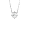 Hexagonal Lab Grown Diamond Solitaire Pendant Necklace