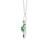 Round and Marquise Emerald Olive Branch Statement Necklace Pendant