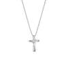 Modern Cross Necklace Pendant with Lab Grown Diamond Accents