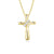 Modern Cross Necklace Pendant with Lab Grown Diamond Accents