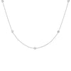 Bezel Set Delicate Beaded Chain Necklace